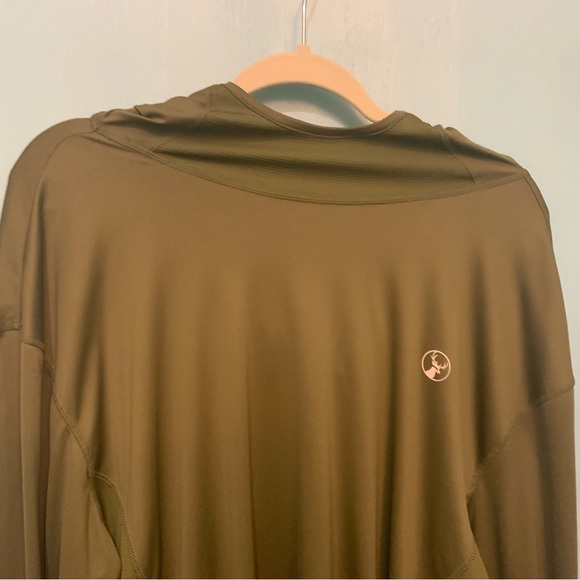 Southern Legends Gorpcore XL Green Reglan Long Sleeve Crew Neck Stretchy Hoodie - Picture 4 of 8